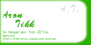 aron tikk business card